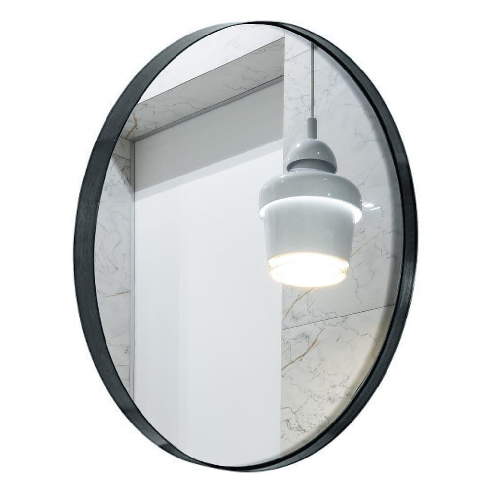 Contemporary Brushed Metal Wall Mirror