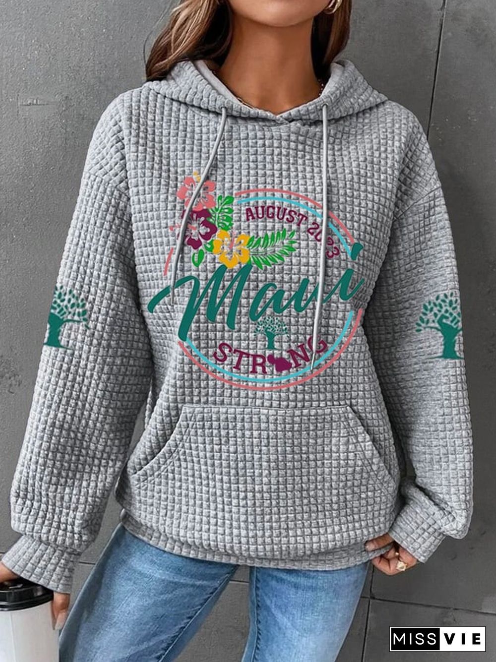 Women's Maui Strong Print Long Sleeve Hoodie