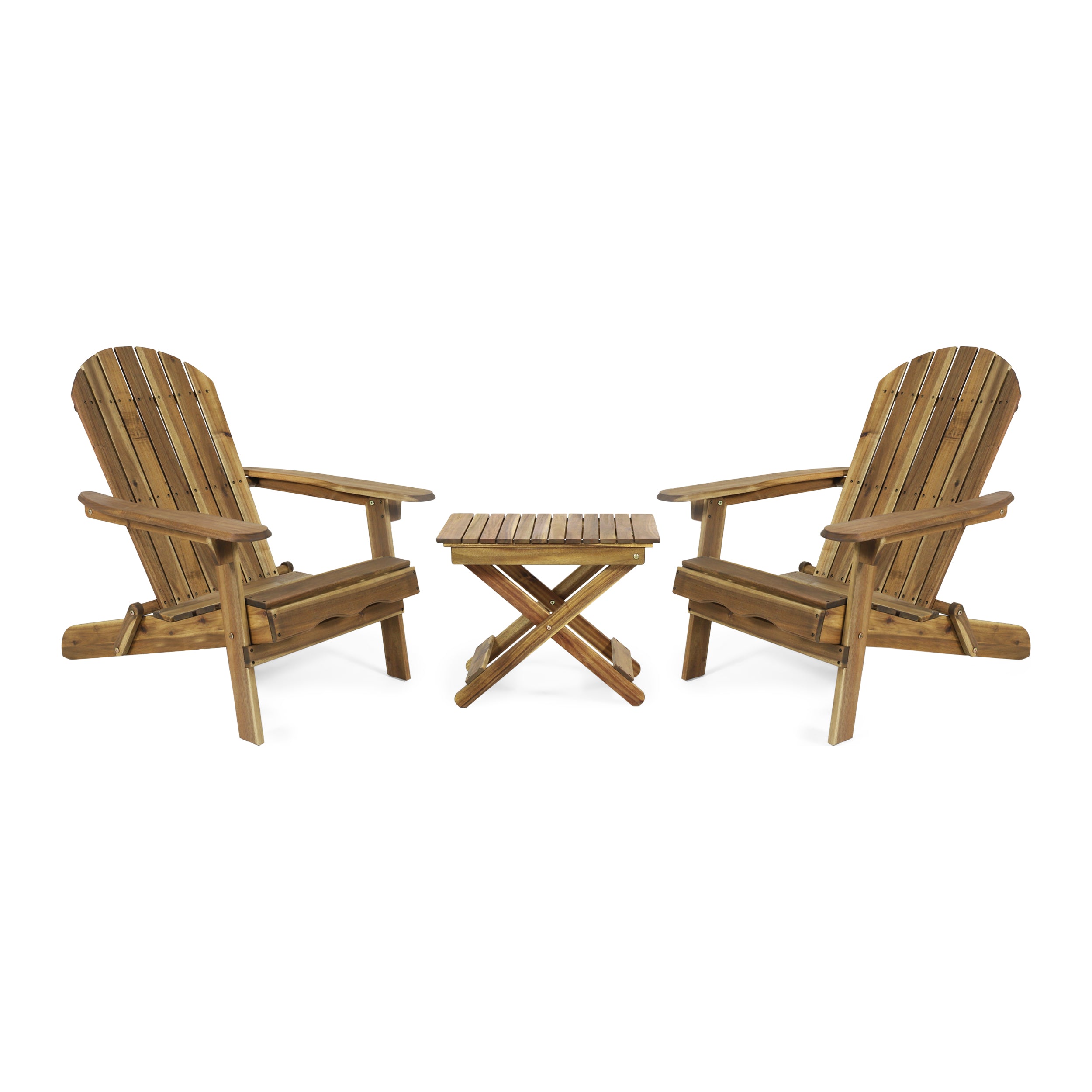 Reed Outdoor 2 Seater Acacia Wood Chat Set