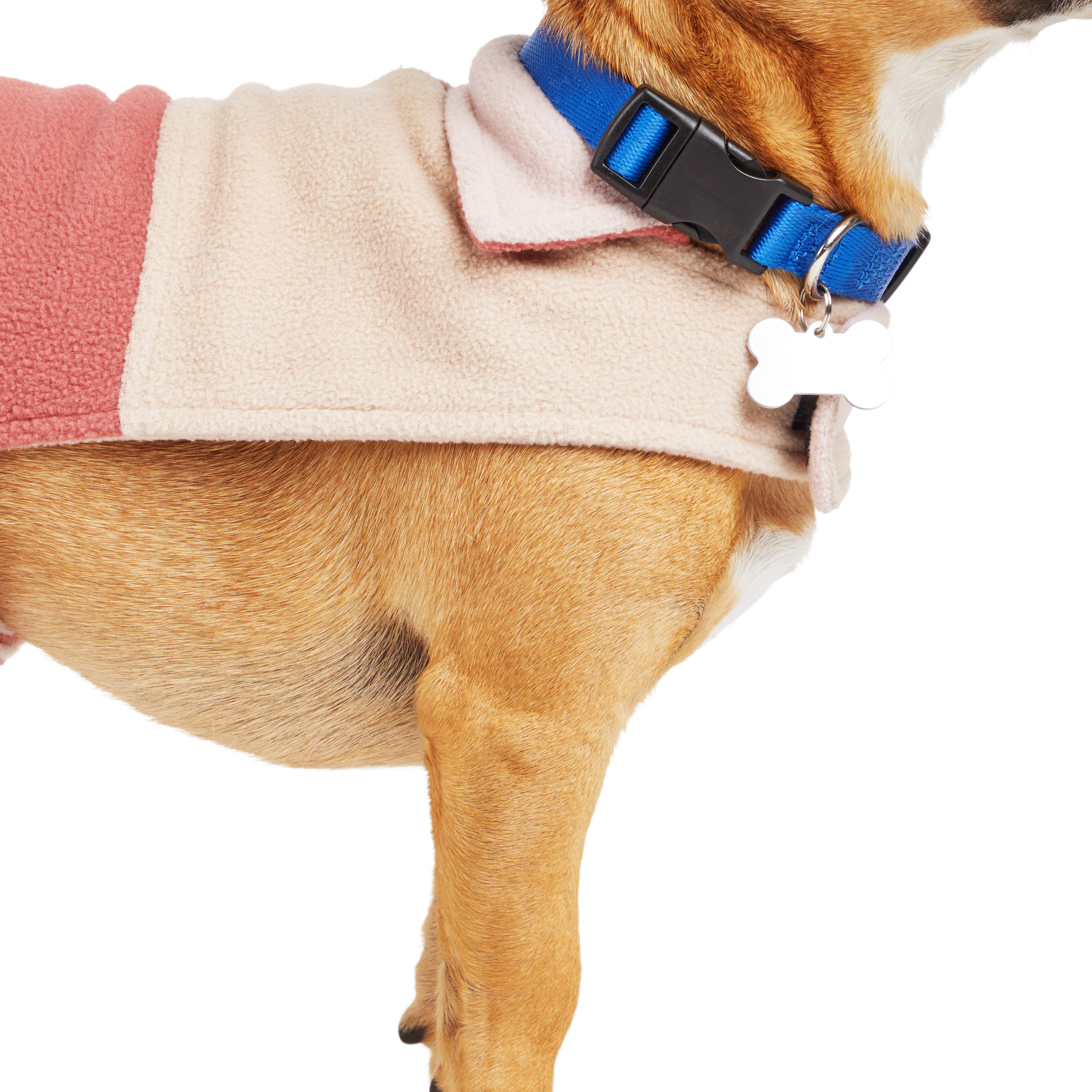 YOULY Pink/Red Cozy Dog Coat， X-Small/Small