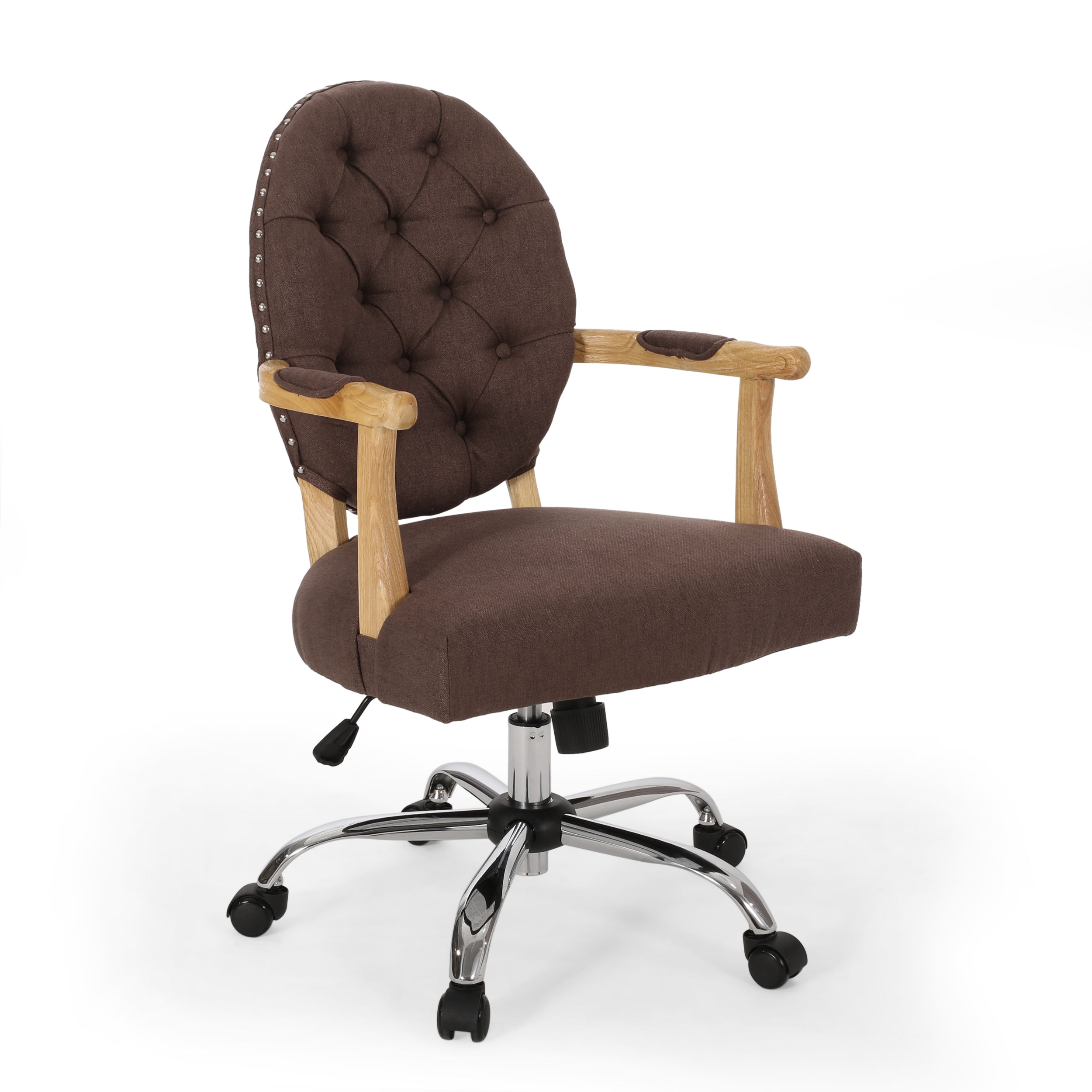 Maryclaire Contemporary Tufted Fabric Swivel Office Lift Chair