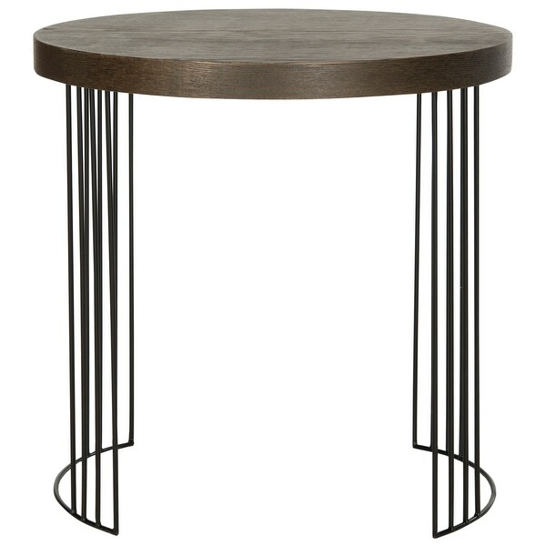 SAFAVIEH Mid-Century Modern Kelly Dark Brown/ Black Side Table - 21.6