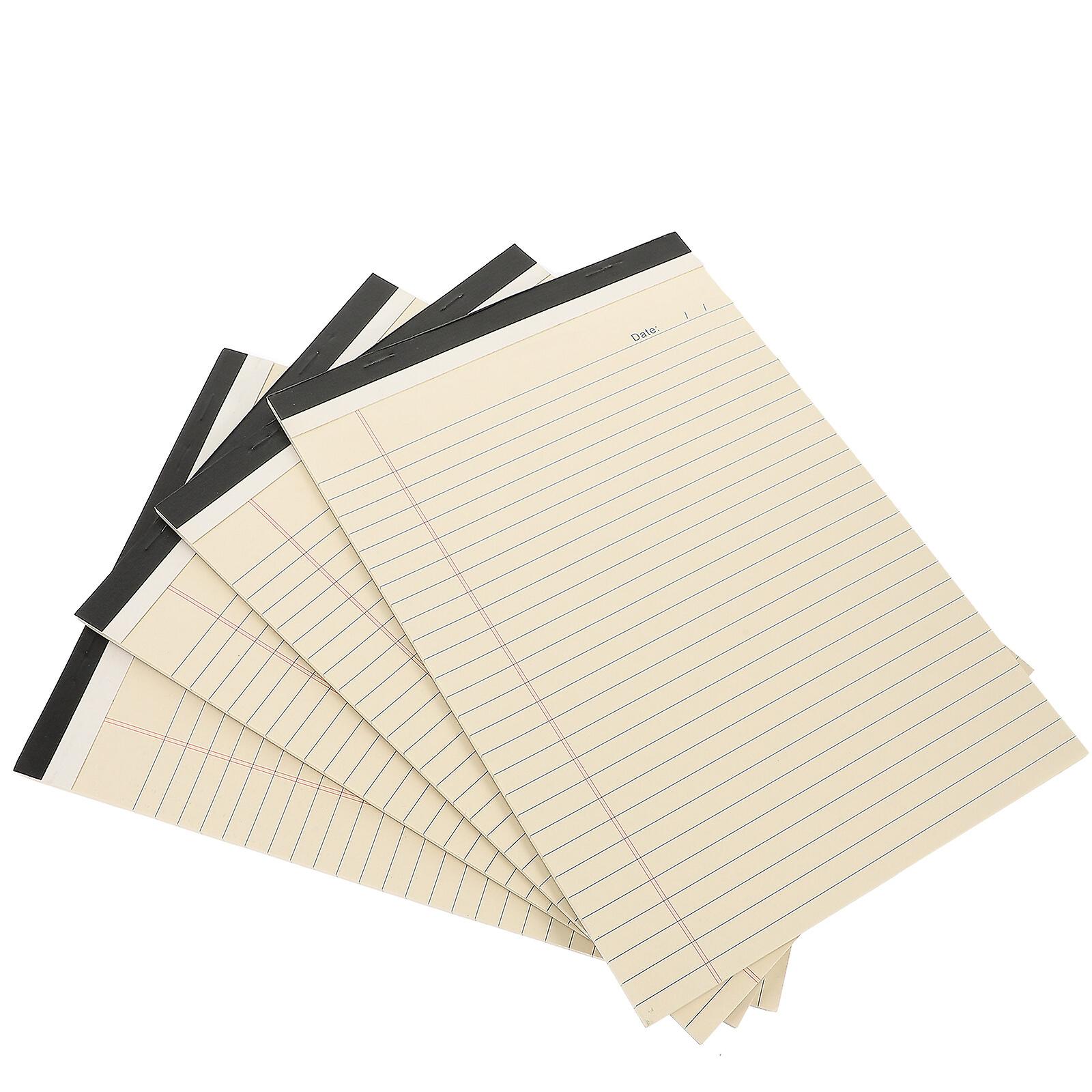 4pcs Ruled Lined Writing Note Pad A4 Tearable Notepad Legal Pad Portable Memo Pad A4 Notebook