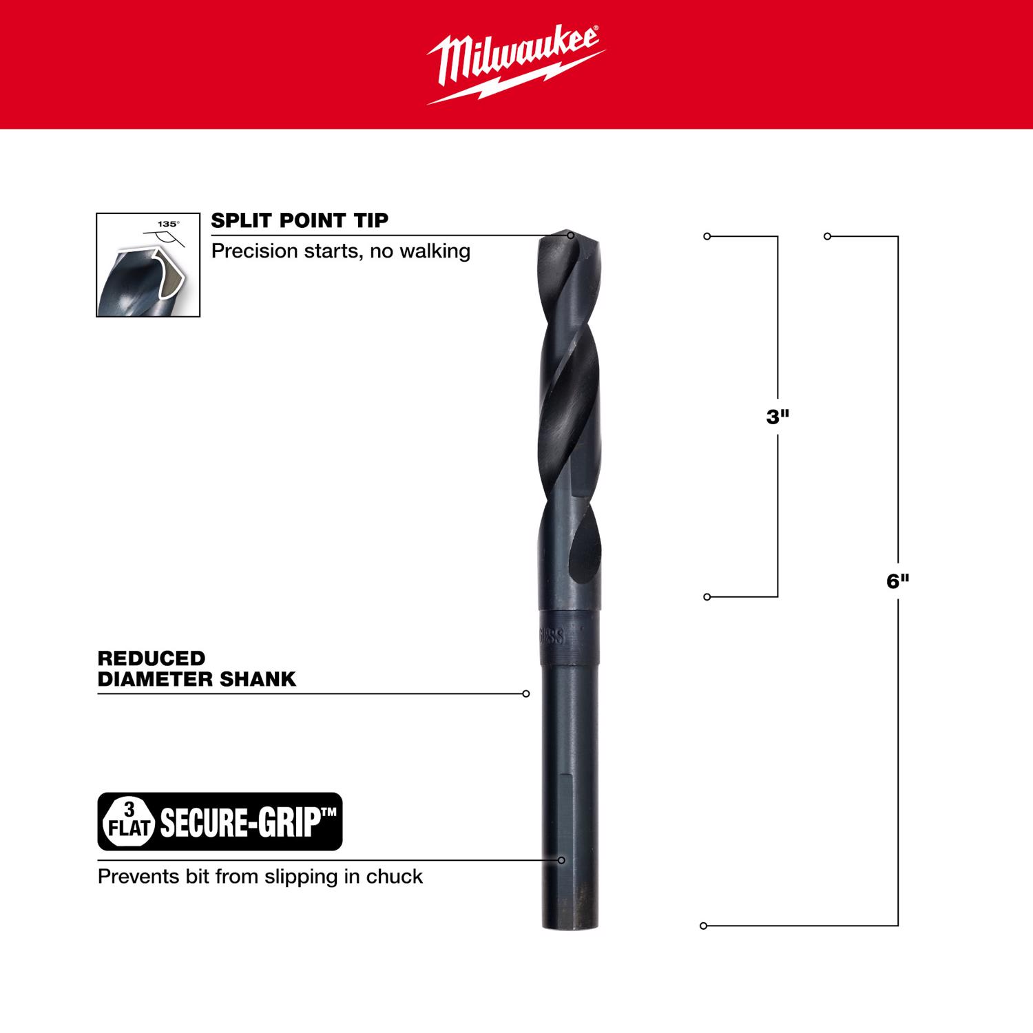 MW Thunderbolt 9/16 in. X 6 in. L Drill Bit 1 pc