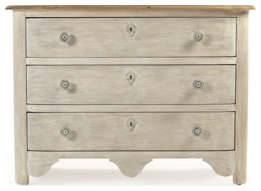 Patric Chest  Natural Top  Weathered Base   Farmhouse   Accent Chests And Cabinets   by HedgeApple  Houzz