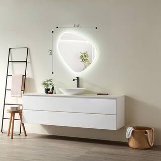 Altair Rasso 47 in. W x 46 in. H Large NoveltySpecialty Frameless LED Light Wall Bathroom Vanity Mirror in Clear Glass 762047-LED-NF