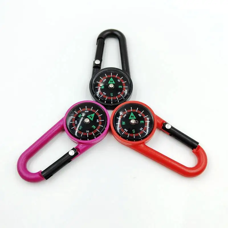 Outdoor Mountaineering Buckle Compass Hook Multifunctional Portable Liquid Suspension Compass