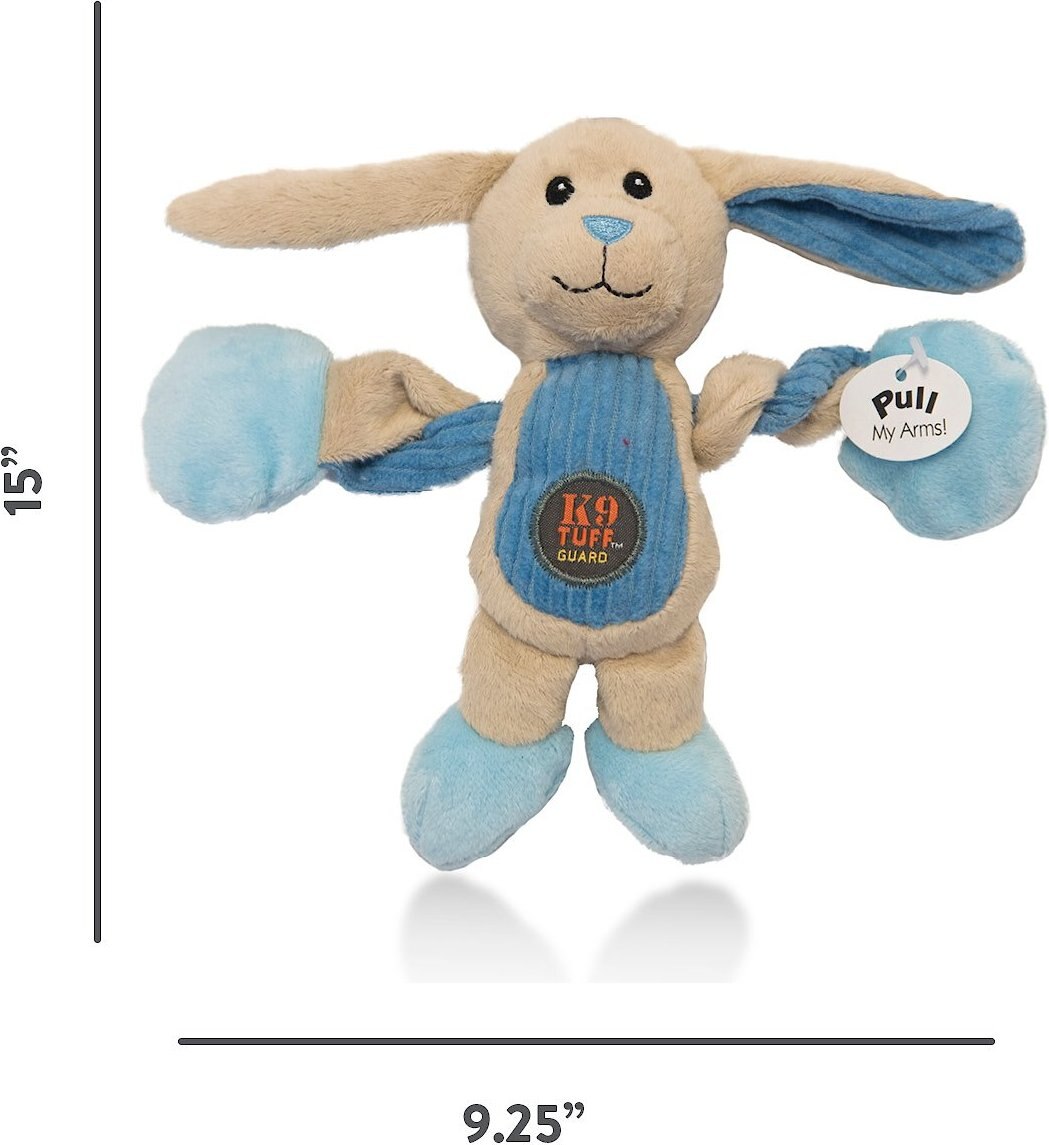 Charming Pet Baby Pulleez Bunny Squeaky Plush Dog Toy