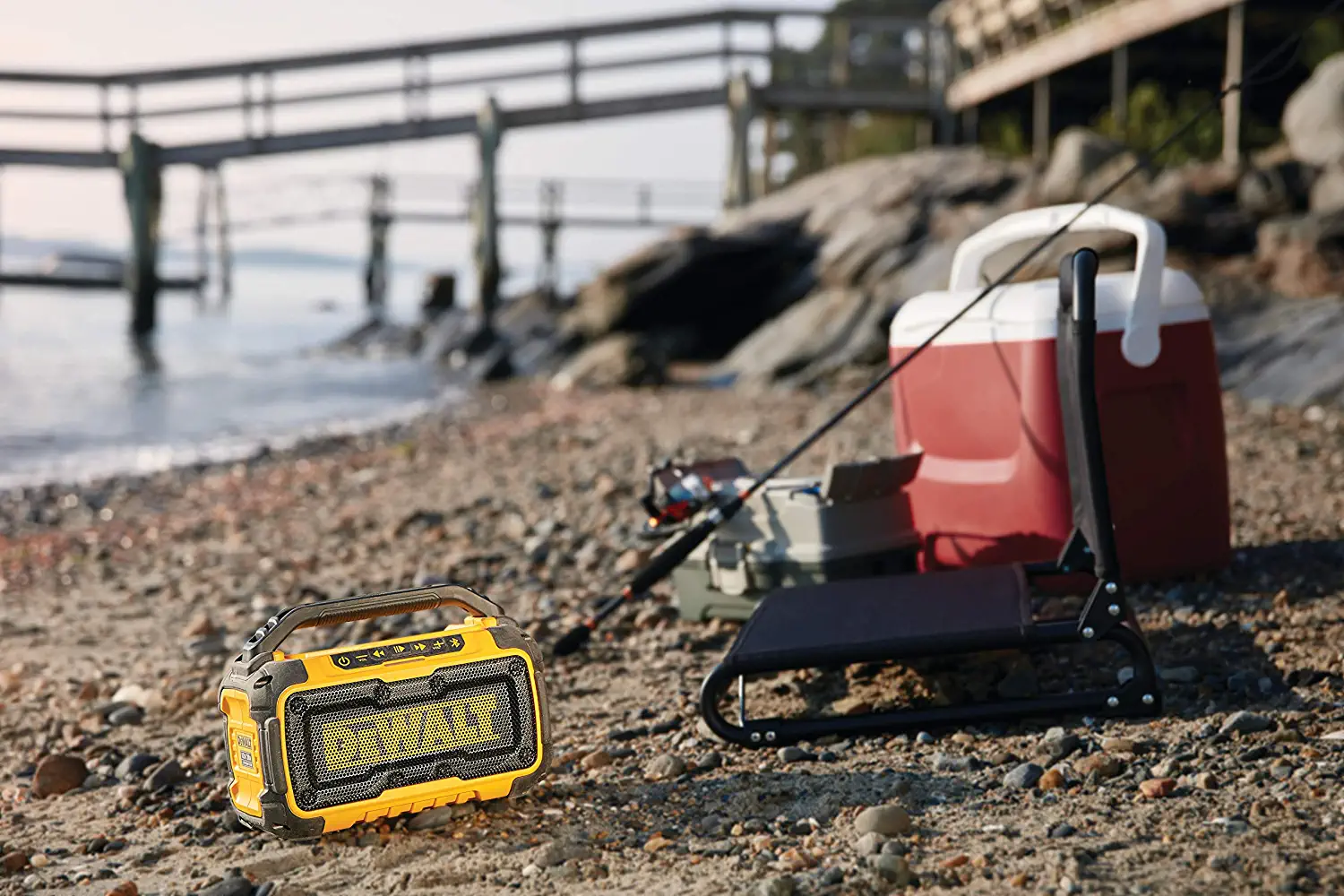 DEWALT DCR010 12-Volt or 20-Volt Max Cordless Jobsite Bluetooth Speaker