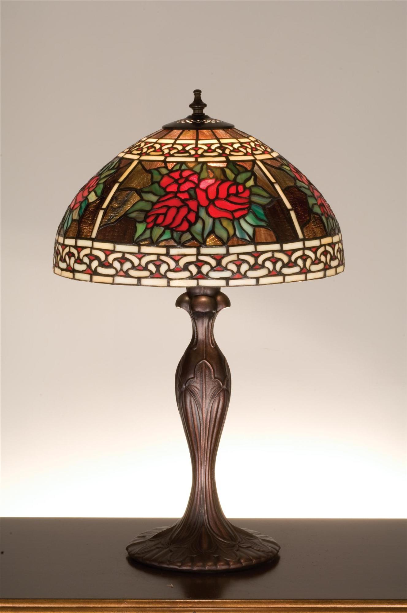 Meyda Tiffany 37789 Stained Glass / Tiffany Table Lamp From The Roses & Scrolls Collection