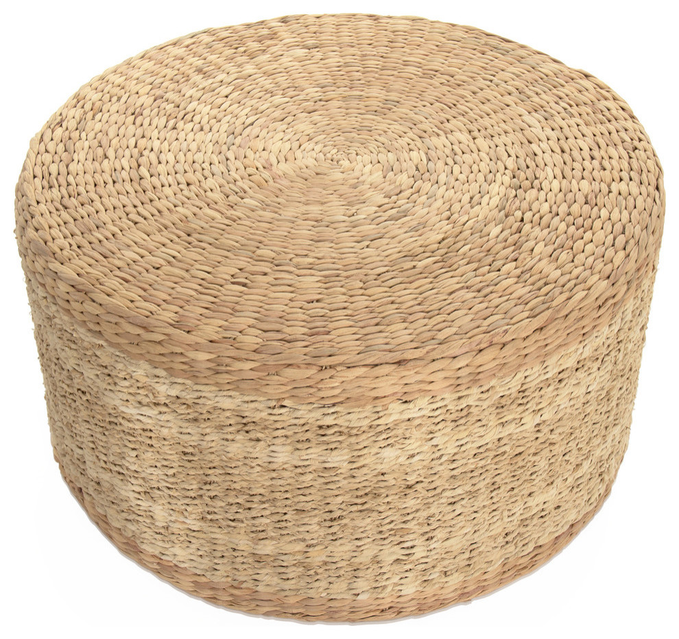 Woven Ottoman   Beach Style   Footstools And Ottomans   by Zentique  Inc.  Houzz