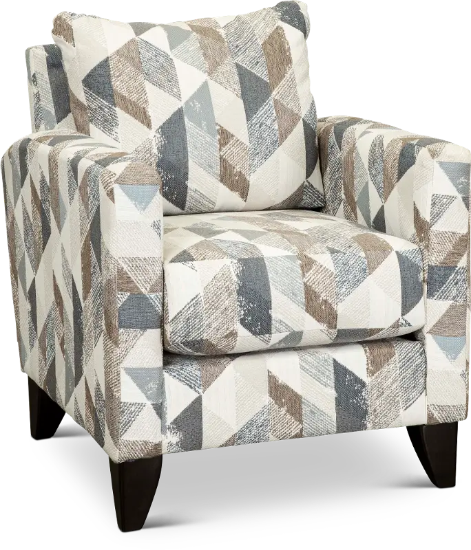 Bryn Triangle Pattern Accent Chair