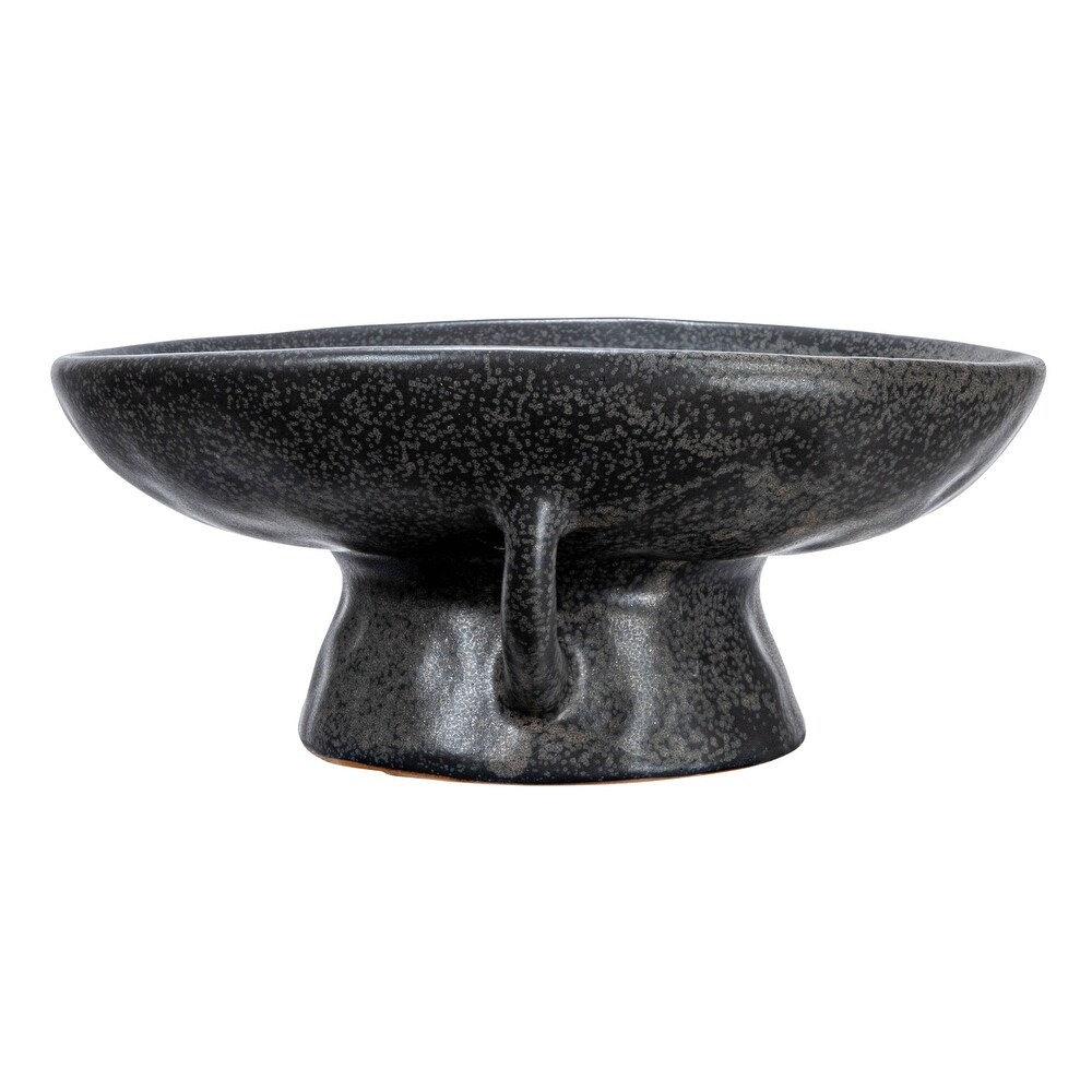 Stoneware Bowl with Handle and Base   8.0\