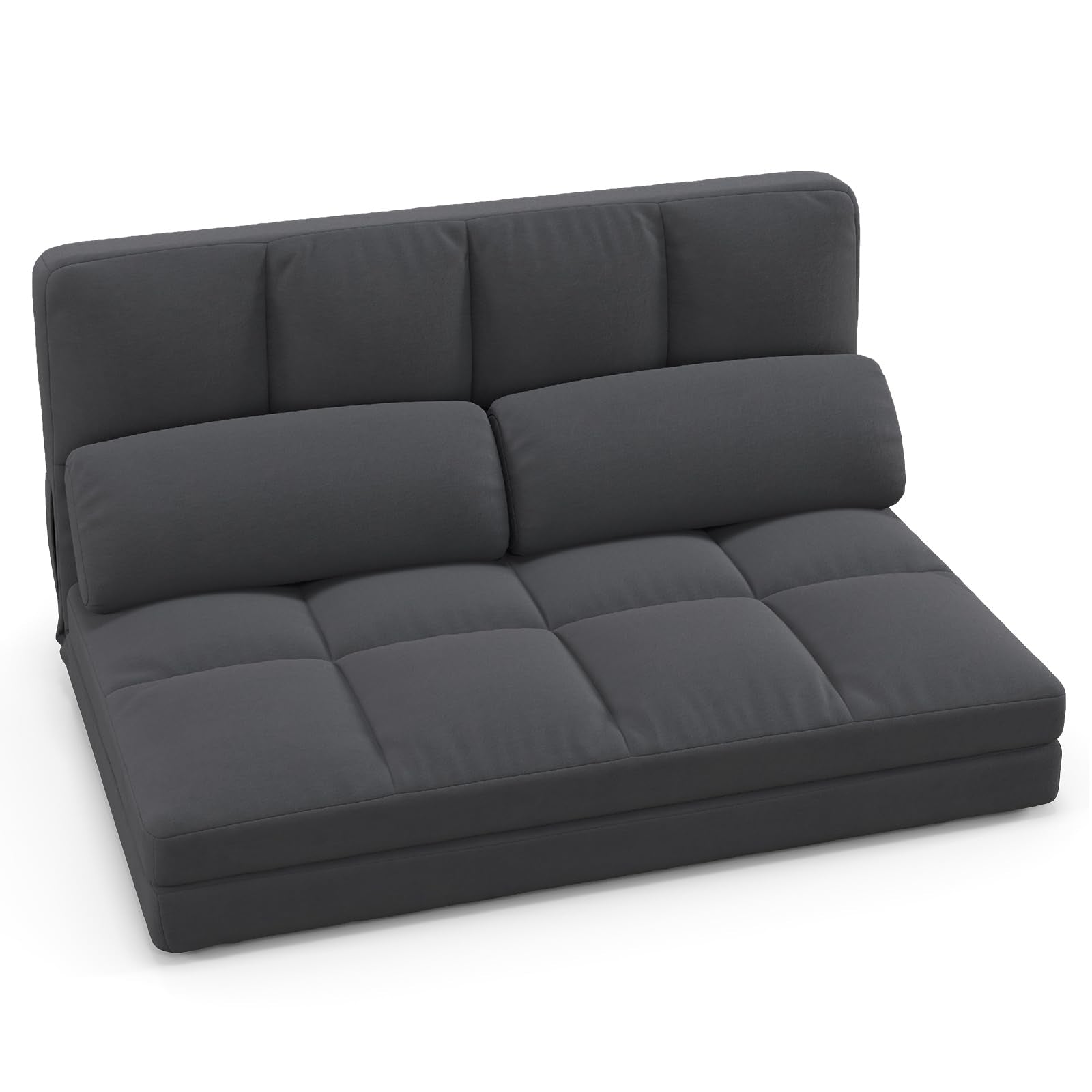 Giantex Floor Sofa Bed with 2 Pillows, Convertible Sofa Couch