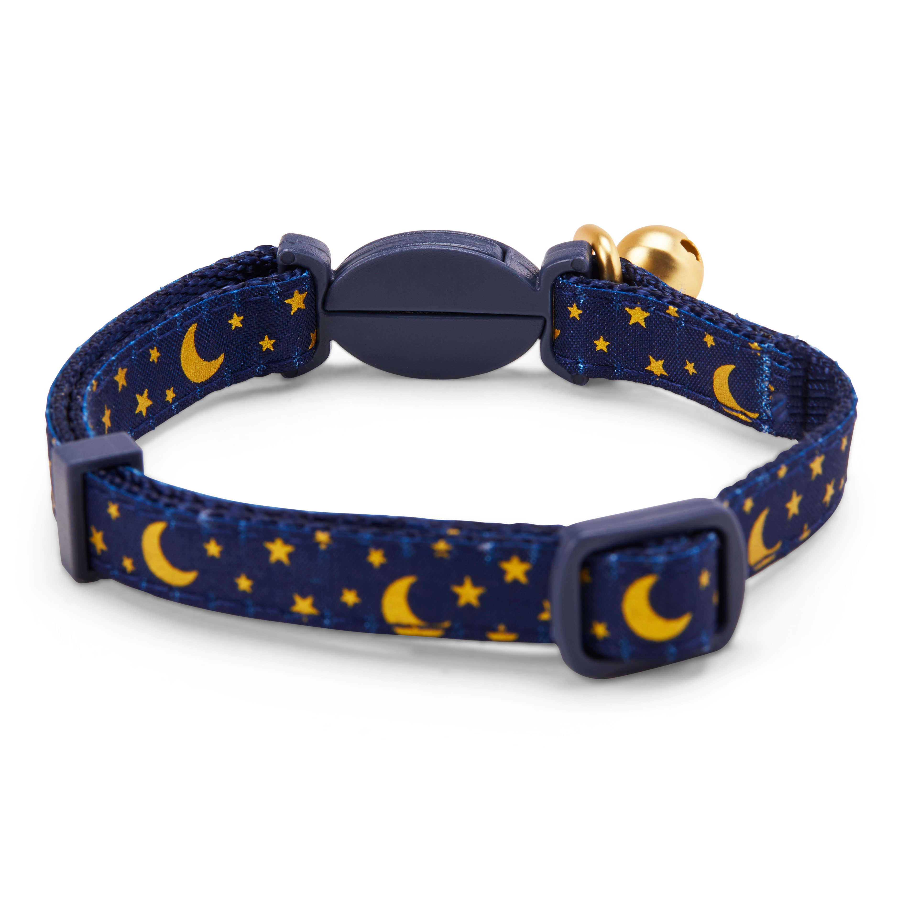 YOULY Moon  Star Breakaway Cat Collar， Large/X-Large