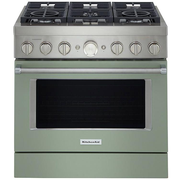 KitchenAid 36-inch Freestanding Gas Range with Even-Heat? True Convection KFGC506JAV