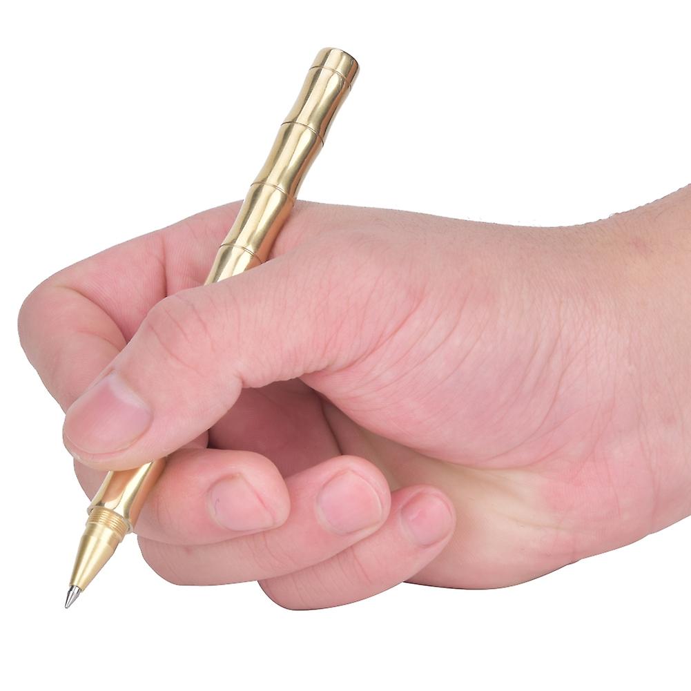 Multi Functional Brass Ball Point Pen Bamboo Pattern Business Signature Writing Pen