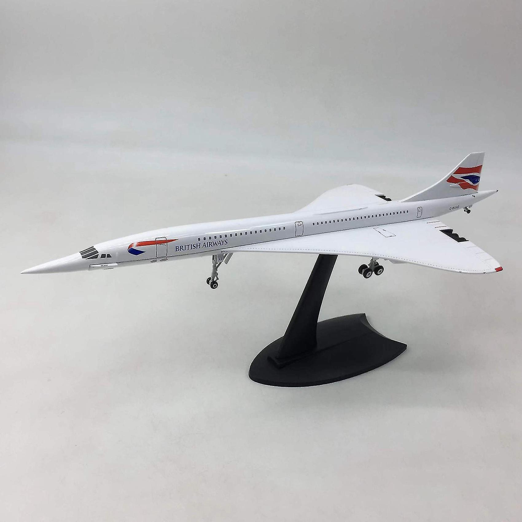 1/200 Concorde Supersonic Passenger Aircraft Air British Airways Model For Static Display Collectio