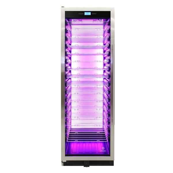 141-Bottle Single-Zone Backlit Panel Wine Cooler