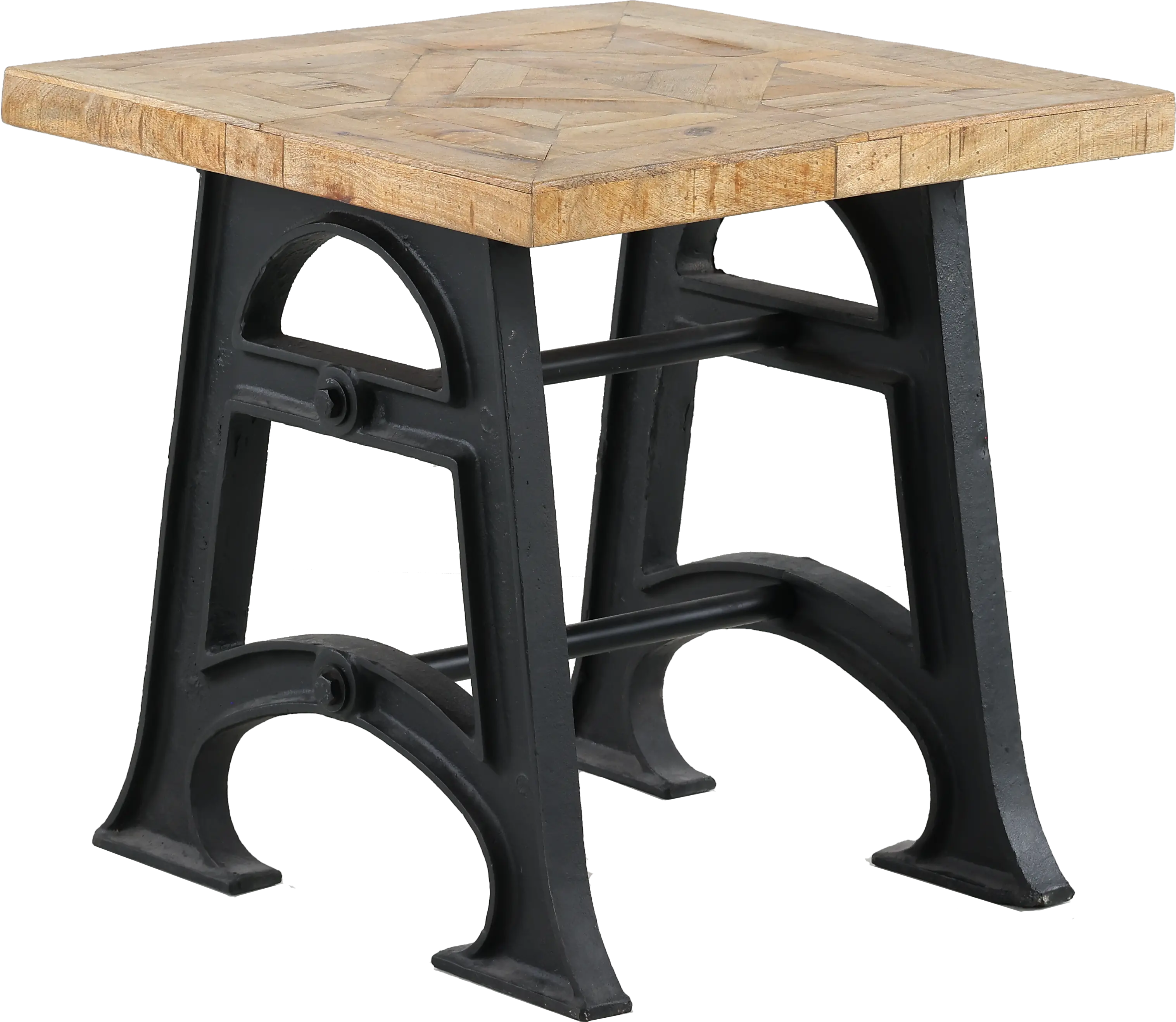 Unwin Industrial Reclaimed Wood End Table