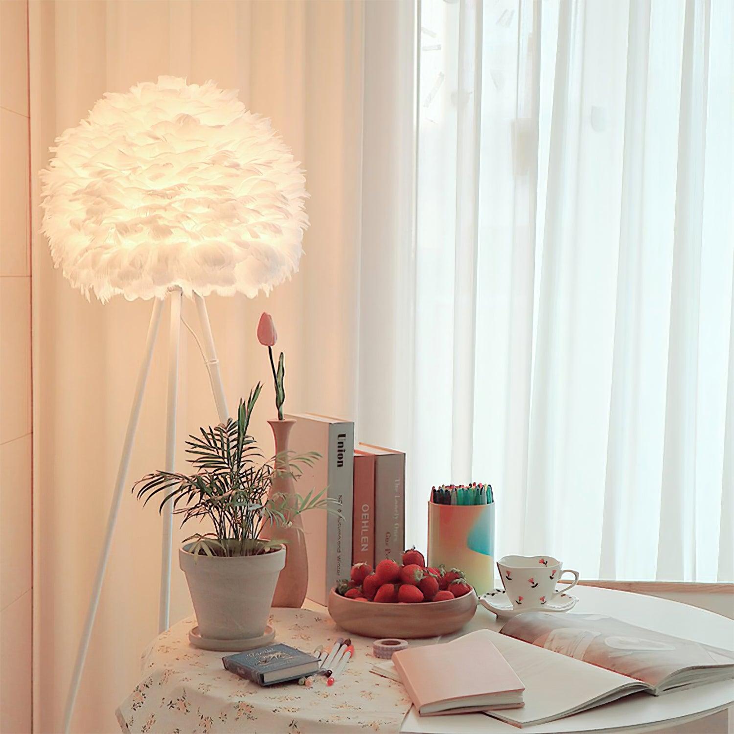 Eos Feather Floor Lamp