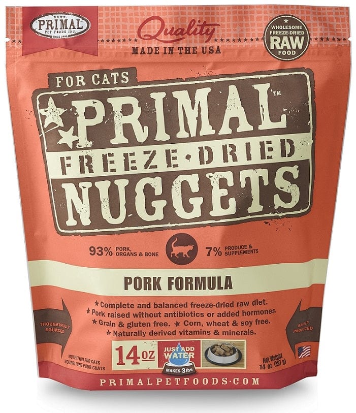 Primal Freeze-Dried Nuggets Grain Free Pork Formula Complete Diet Cat