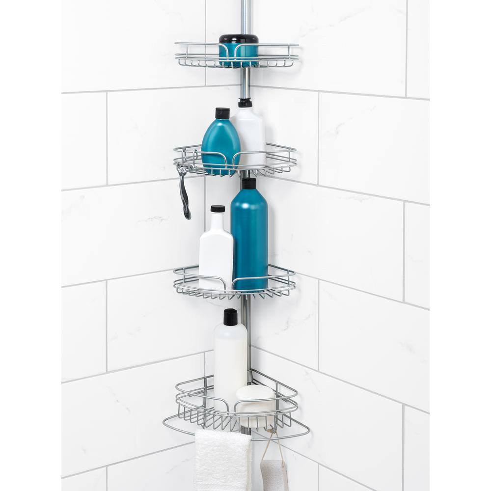 Zenna Home Tension Pole Shower Caddy in Chrome E2161PC