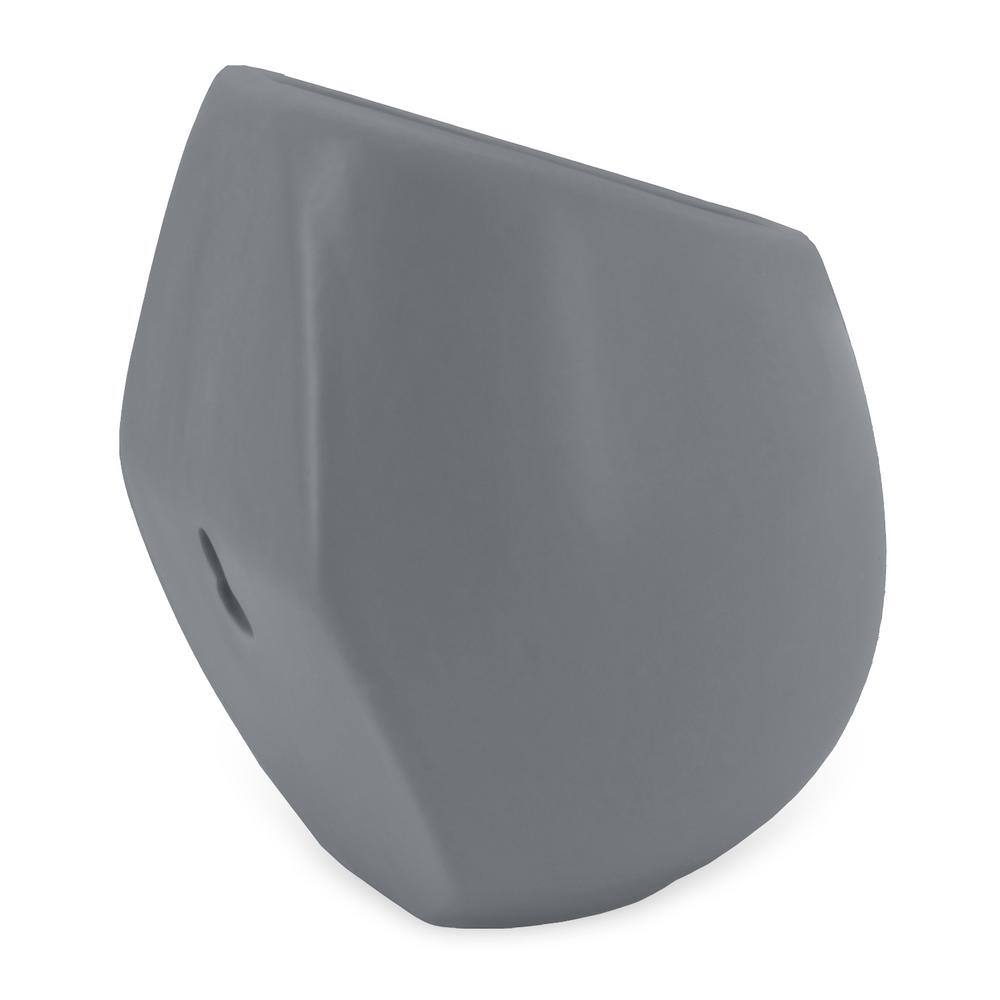 Arcadia Garden Products Round 5 1/2 in. x 6 in. Dark Grey Ceramic Wall Planter WP07DG