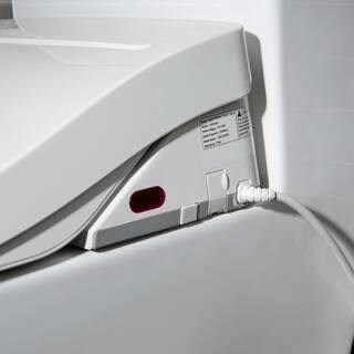 WOODBRIDGE One Piece 1.0GPF1.6 GPF Dual Flush Elongated Toilet in White with White Advance Smart Bidet Seat HT0066