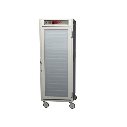 Metro C569L-SFC-U - C5 6 Series Heated Holding Cabinet， Mobile， Full Height， Insulated， Glass Door， Aluminum Finish