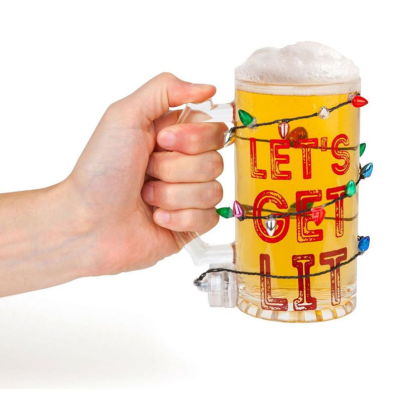 BigMouth Inc. Let's Get Lit LED Holiday Beer Mug