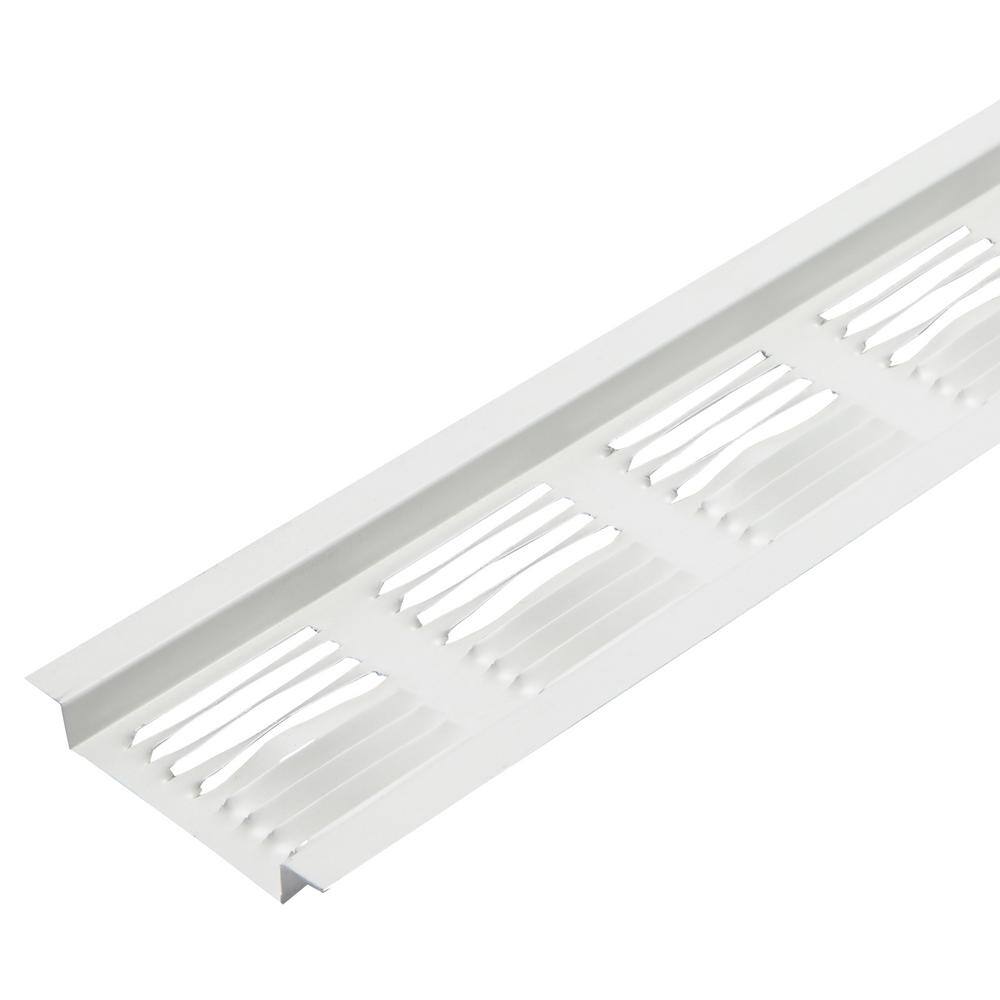 Master Flow 2.75 in. x 2.5 in. Rectangular White Wildlife Guard Aluminum Soffit Vent LSV8W