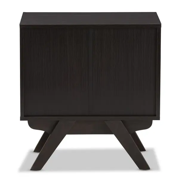 Mid-Century 2-Drawer Nightstand Baxton Studio