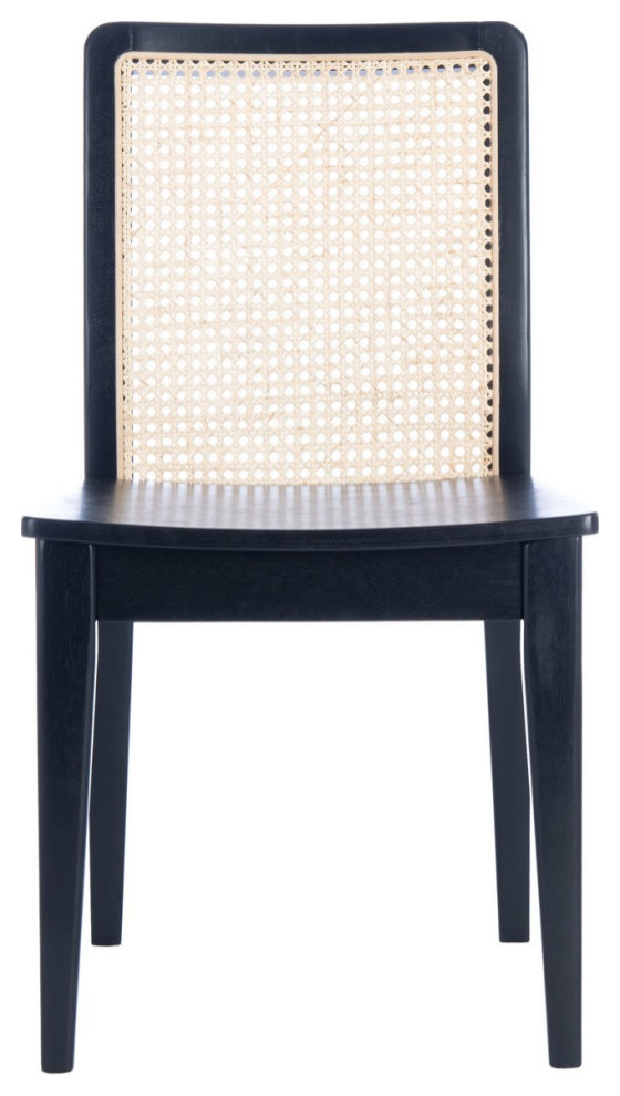 Tiden Rattan Dining Chair  Set of 2  Black/Natural   Tropical   Dining Chairs   by V.S.D Furniture  Houzz
