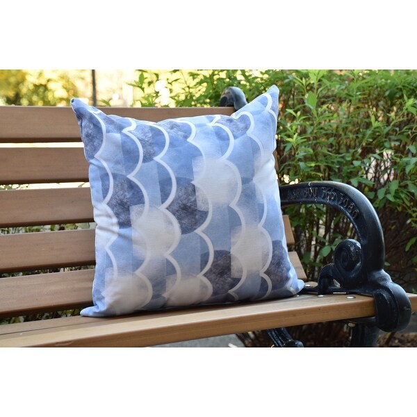 20 x 20 Inch Zircoland Geometric Print Outdoor Pillow