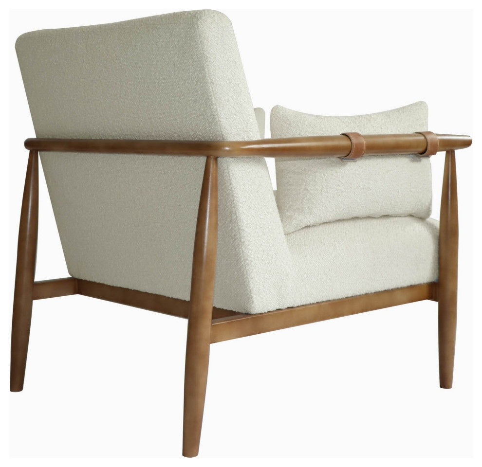 Cameron Club Chair   Cloud Boucle   Midcentury   Armchairs And Accent Chairs   by LH Imports  Houzz