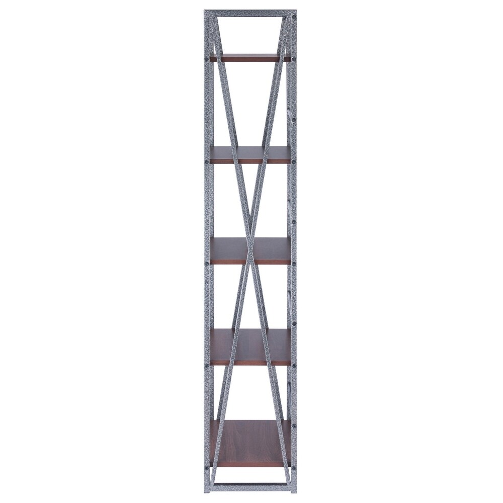 Isa 3/4/5 Tier Shelf  Graphite and Walnut