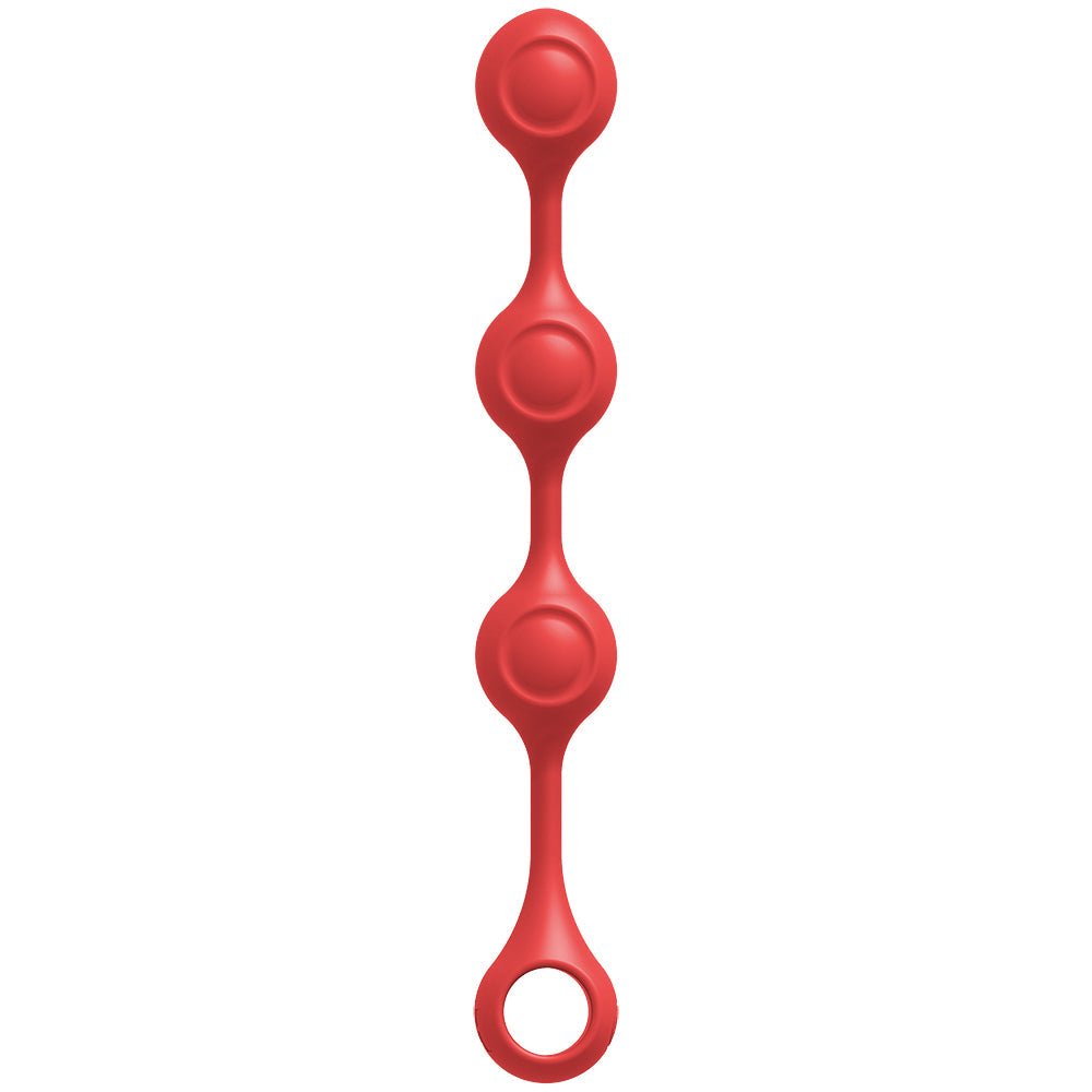 Kink Weighted Silicone Anal Balls in Red