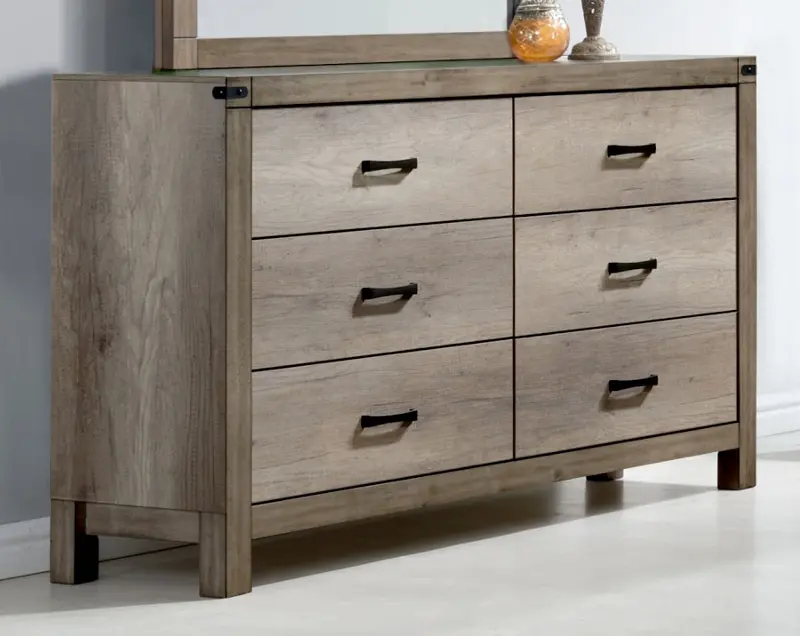 Matteo Antiqued White Dresser