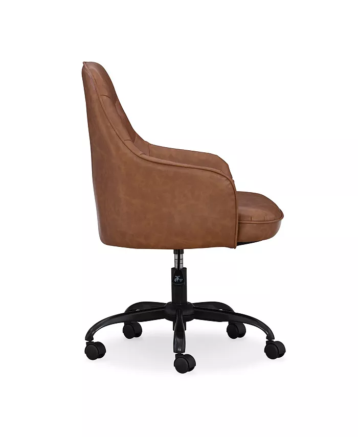 Home Furniture Outfitters Sawyer Cognac Tufted Task Chair