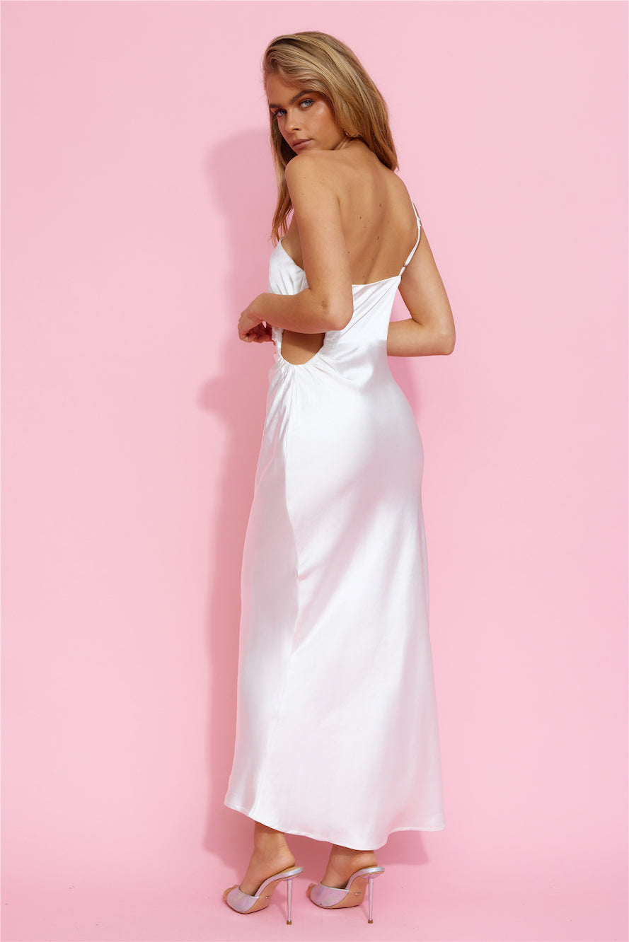 You're That Girl Midi Dress White