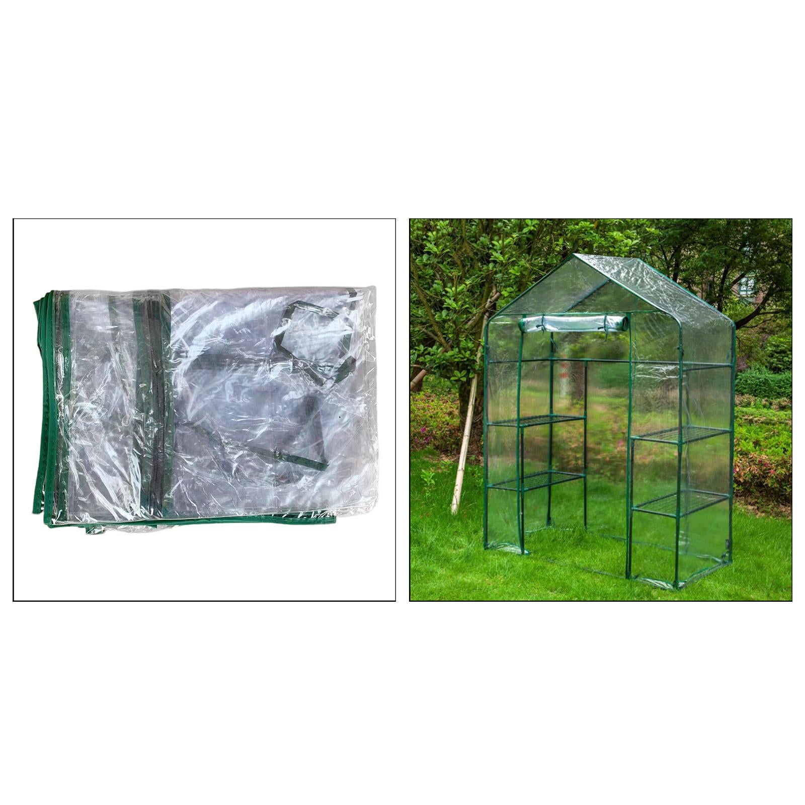 Transparent PVC Cover Replacement for Mini Greenhouse Gardening Flowerpot Outdoor Portable