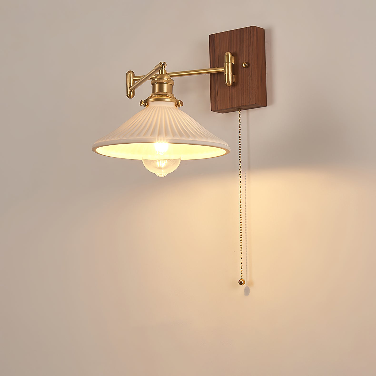 Heritage Walnut Wall Lamp