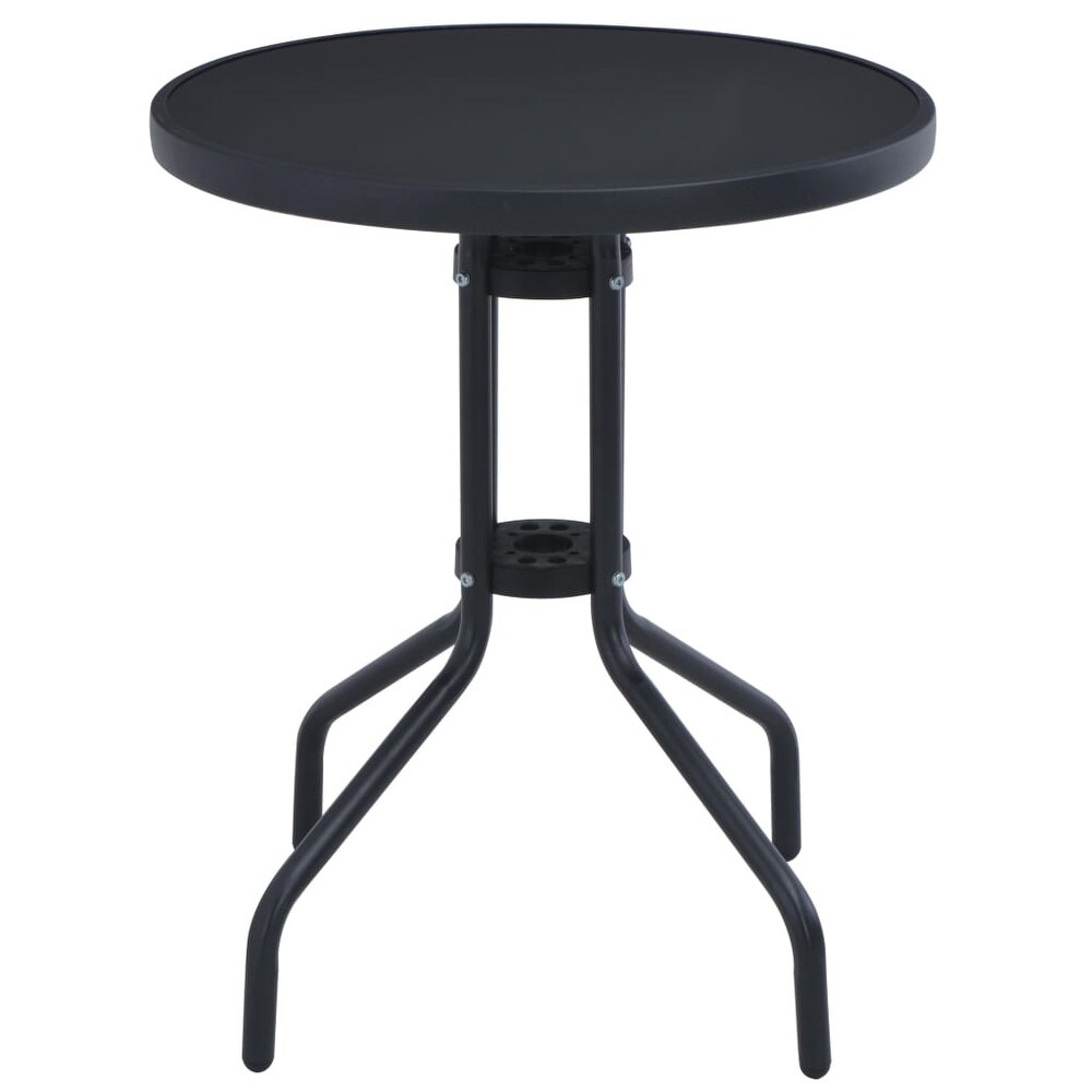 vidaXL Patio Table Black 23.6\