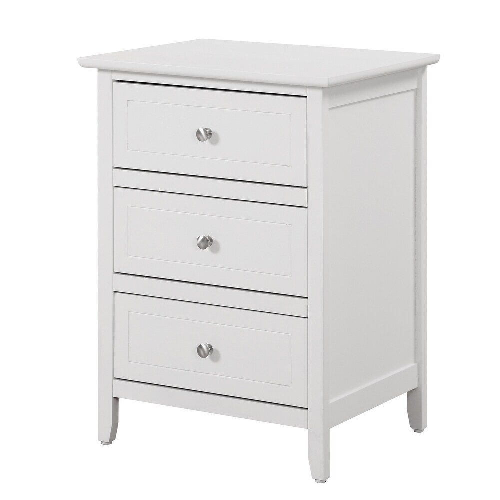 Daniel 3 Drawer Nightstand (25 in. H x 15 in. W x 19 in. D)