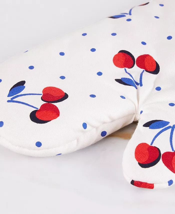 kate spade new york Cherry Dot Kitchen Towel Oven Mitt Pot Holder 4-Pack Set