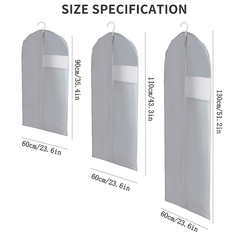 Clothes Covers Protecting Dusts Garment Bags with Zipper for Closet