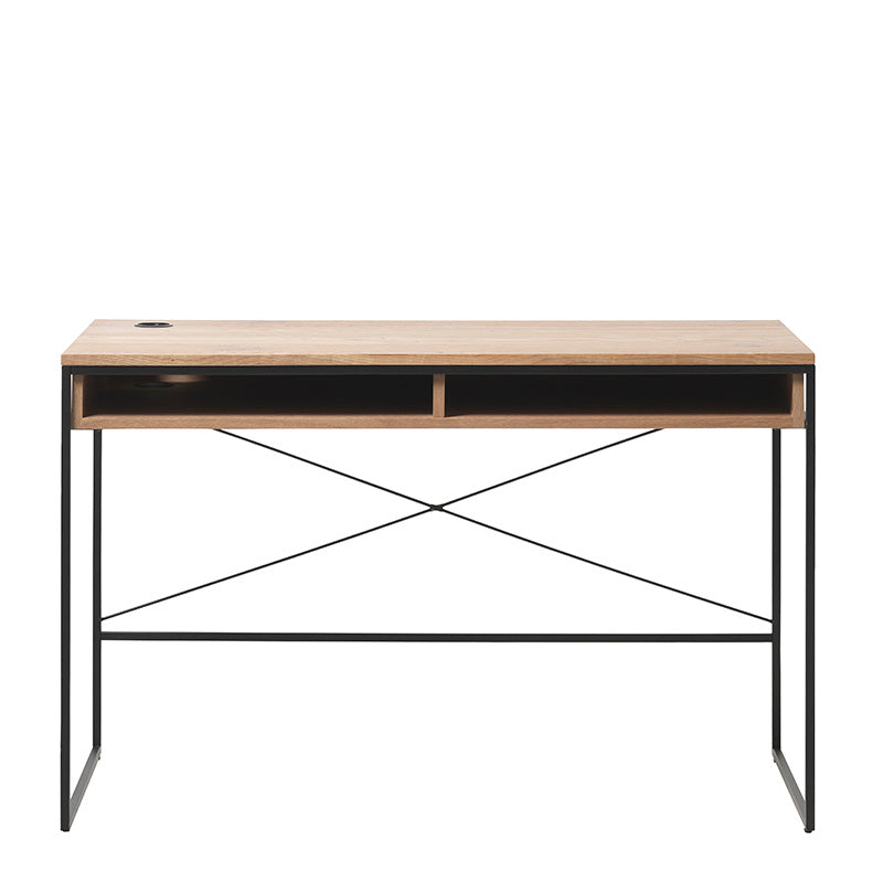 RIVOLI Study Desk 120cm -  Natural Oak & Black