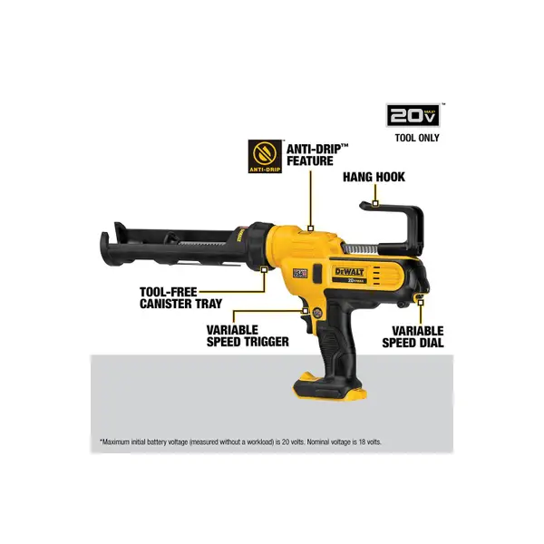 DEWALT 20V MAX Cordless Adhesive Gun