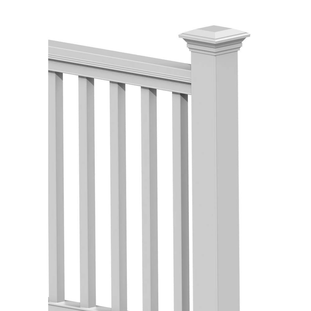 Veranda 4 in. x 4 in. White Contemporary Post Cap with Glue 73019099